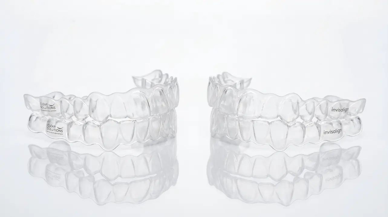 Private-label-aligners-vs-Invisalign-side-by-side-comparison-showing-material-clarity-and-fit-differences