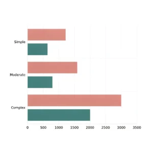 Outsourced vs in-house clear aligner production cost per case across simple, moderate, and complex tiers