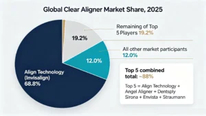 global clear aligner market share 2025