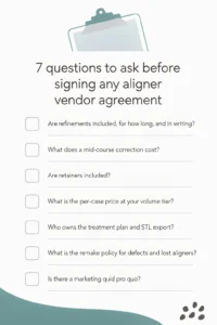 the seven vendor questions for clear aligner